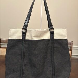 Elegant Black and Cream Tote Bag